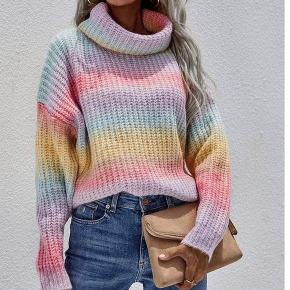 Anna-Kaci Sweaters - Tie Dye Cowl neck sweater - Size (6-8)